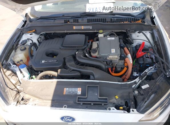 3FA6P0LU0HR409301 2017 FORD FUSION HYBRID White უკანა ხედი