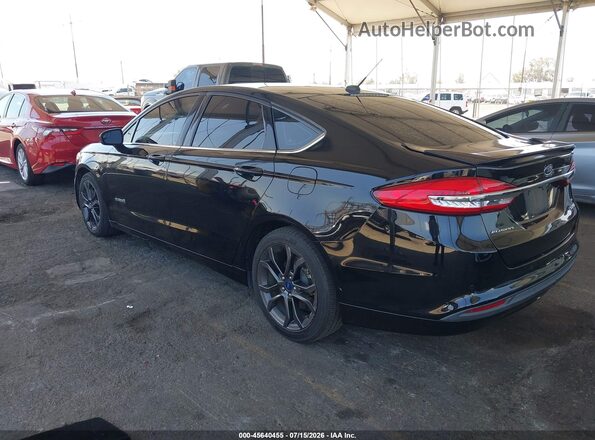 3FA6P0LU0JR177031 2018 FORD FUSION HYBRID Black Rear left