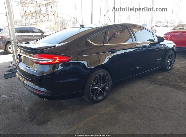 3FA6P0LU0JR177031 2018 FORD FUSION HYBRID Black Rear right