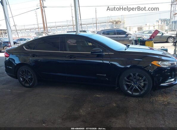 3FA6P0LU0JR177031 2018 FORD FUSION HYBRID Black Rear interior view