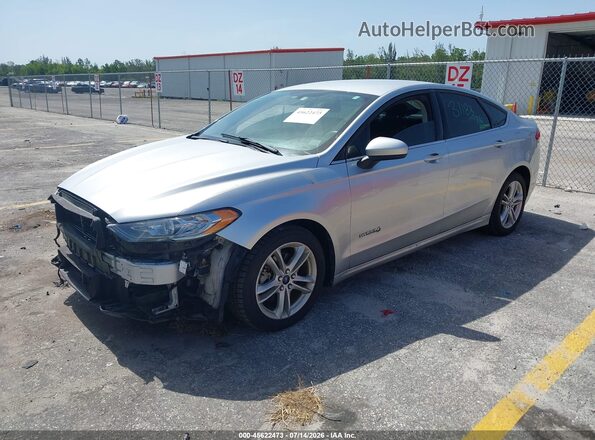 3FA6P0LU0JR226907 2018 FORD FUSION HYBRID Silver წინა მარცხენა ხედი სამი მეოთხედიდან