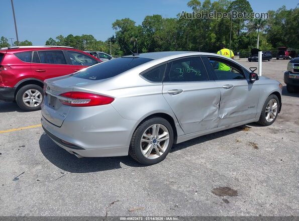 3FA6P0LU0JR226907 2018 FORD FUSION HYBRID Silver უკანა მარჯვენა
