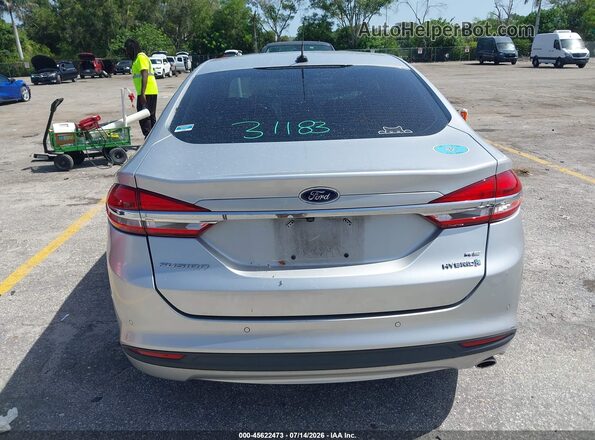 3FA6P0LU0JR226907 2018 FORD FUSION HYBRID Silver 