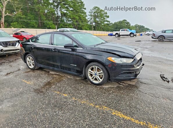 3FA6P0LU0JR242251 2018 FORD FUSION Black Front right