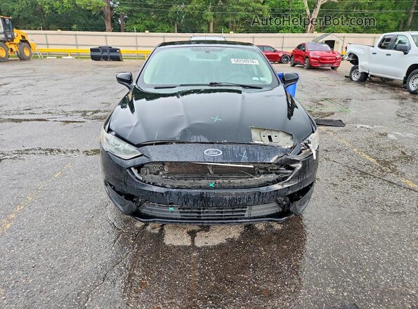 3FA6P0LU0JR242251 2018 FORD FUSION Black Front view