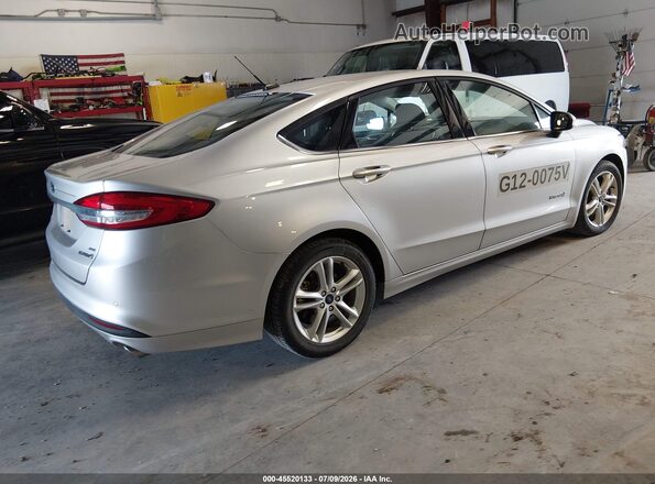3FA6P0LU0JR243464 2018 FORD FUSION HYBRID Silver Rear right