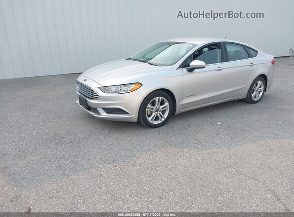 3FA6P0LU0JR254285 2018 FORD FUSION HYBRID Silver Առջևի ձախ երեք քառորդ տեսարան