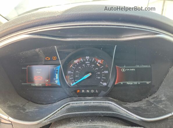 3FA6P0LU0JR260037 2018 FORD FUSION Black Instrument cluster view