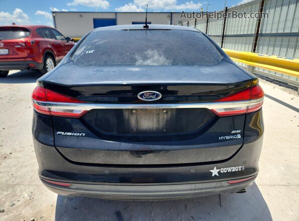 3FA6P0LU0JR260037 2018 FORD FUSION Black Rear view