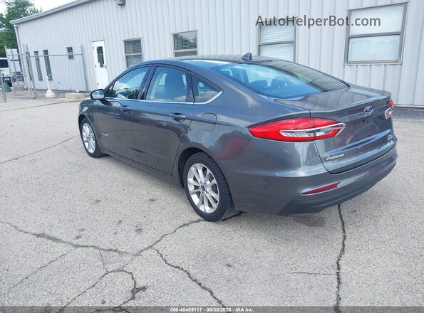 3FA6P0LU0KR100435 2019 FORD FUSION HYBRID Gray Rear left