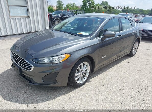3FA6P0LU0KR100435 2019 FORD FUSION HYBRID Gray Front left