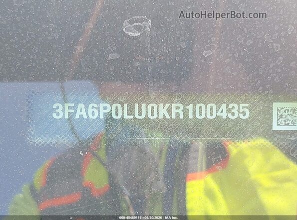 3FA6P0LU0KR100435 2019 FORD FUSION HYBRID Gray Engine compartment view