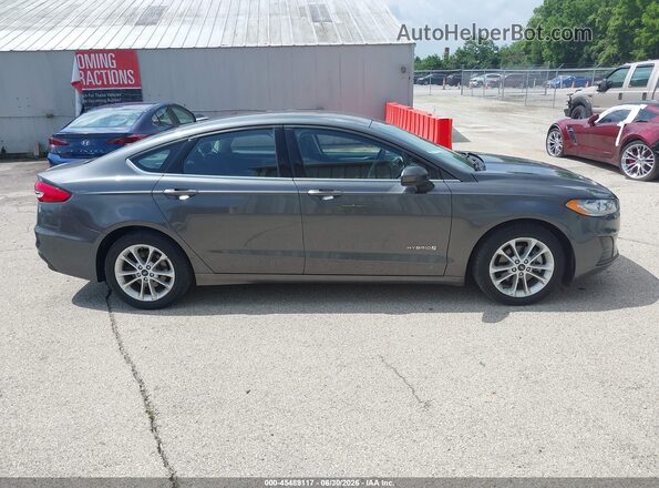 3FA6P0LU0KR100435 2019 FORD FUSION HYBRID Gray 