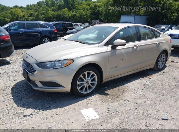 3FA6P0LU1HR295437 2017 FORD FUSION HYBRID Gold წინა მარცხენა ხედი სამი მეოთხედიდან