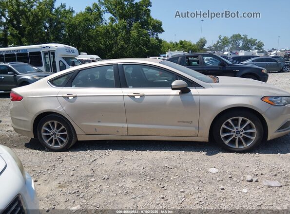 3FA6P0LU1HR295437 2017 FORD FUSION HYBRID Gold უკანა სალონის ხედი
