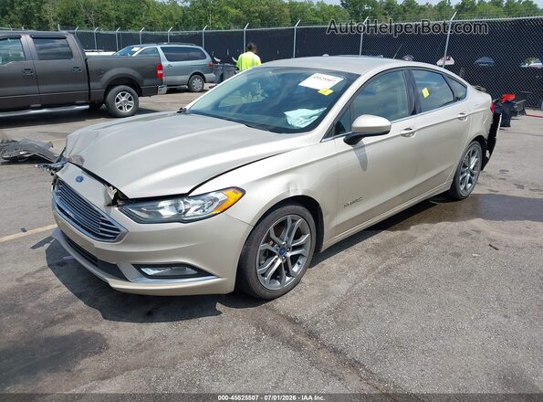 3FA6P0LU1HR296071 2017 FORD FUSION HYBRID Beige Przód lewy