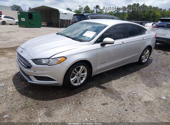 3FA6P0LU1JR169133 2018 FORD FUSION HYBRID Silver Առջևի ձախ երեք քառորդ տեսարան