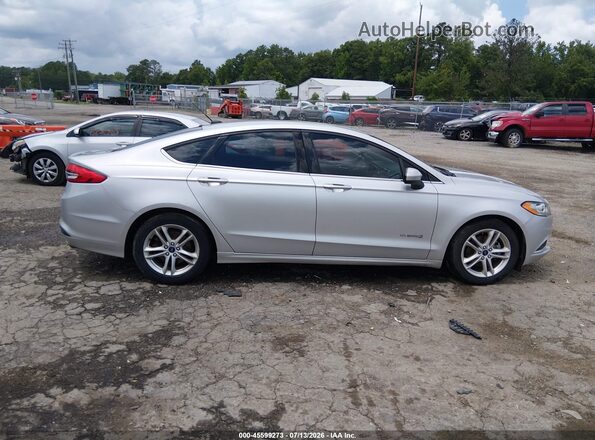 3FA6P0LU1JR169133 2018 FORD FUSION HYBRID Silver Սալոնի հետևի տեսք