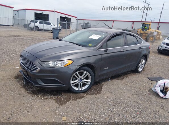 3FA6P0LU1JR173425 2018 FORD FUSION HYBRID Черный Передняя левая четверть