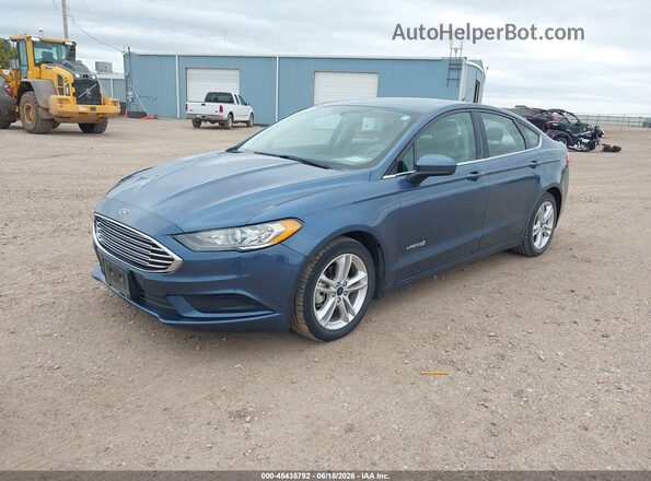 3FA6P0LU1JR212725 2018 FORD FUSION HYBRID Blue წინა მარცხენა ხედი სამი მეოთხედიდან