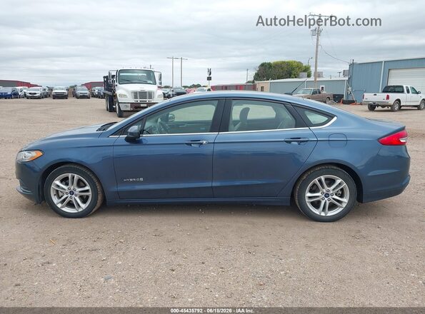 3FA6P0LU1JR212725 2018 FORD FUSION HYBRID Blue 