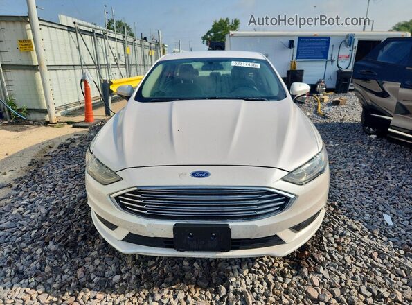 3FA6P0LU1JR227502 2018 FORD FUSION Белый Вид спереди