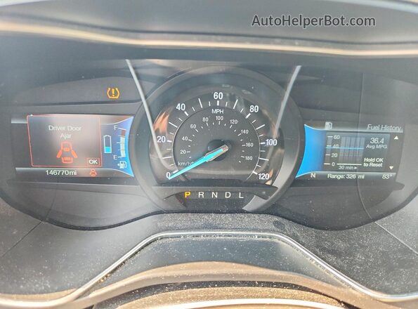 3FA6P0LU1JR227502 2018 FORD FUSION Белый Вид щитка приборов