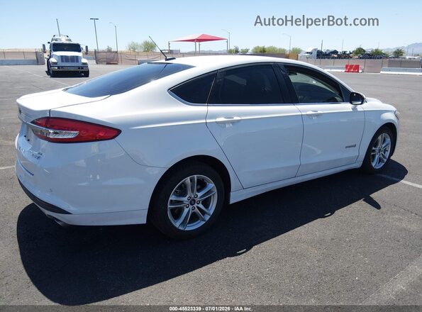 3FA6P0LU1JR261259 2018 FORD FUSION HYBRID White Tył prawy