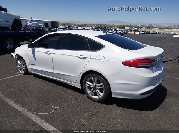 3FA6P0LU1JR261259 2018 FORD FUSION HYBRID White Tył lewy