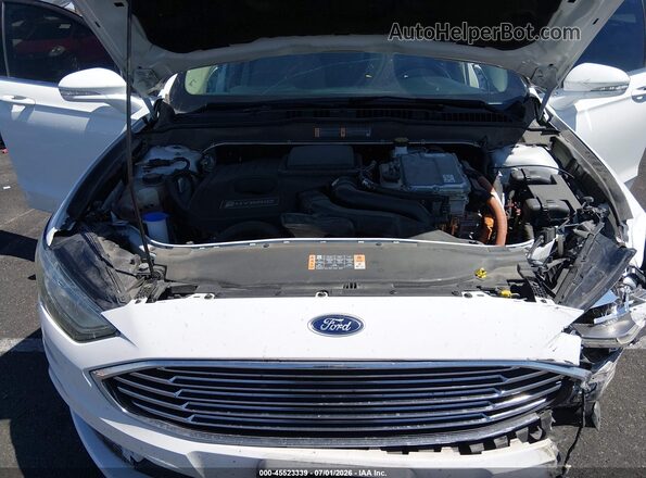 3FA6P0LU1JR261259 2018 FORD FUSION HYBRID White Widok z tyłu