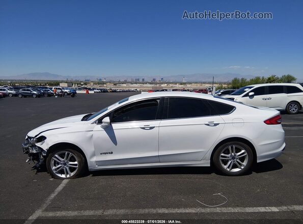 3FA6P0LU1JR261259 2018 FORD FUSION HYBRID White 
