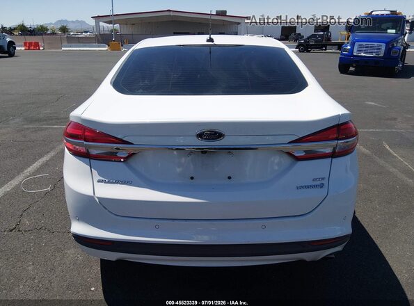 3FA6P0LU1JR261259 2018 FORD FUSION HYBRID White 