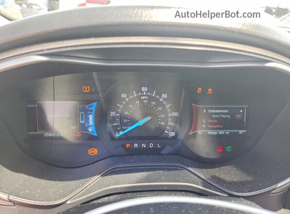 3FA6P0LU1KR106552 2019 FORD FUSION Черный Вид щитка приборов
