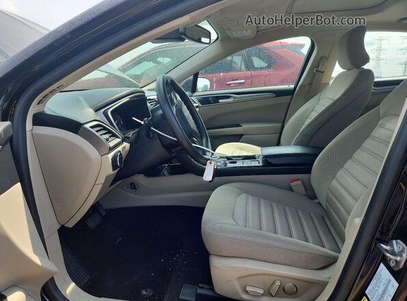 3FA6P0LU1KR106552 2019 FORD FUSION Черный Вид салона спереди
