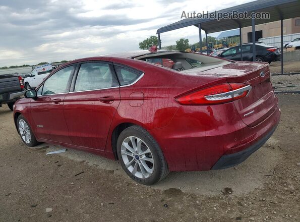 3FA6P0LU1KR154746 2019 FORD FUSION Red Rear left
