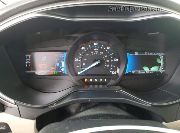 3FA6P0LU1KR154746 2019 FORD FUSION Red Instrument cluster view