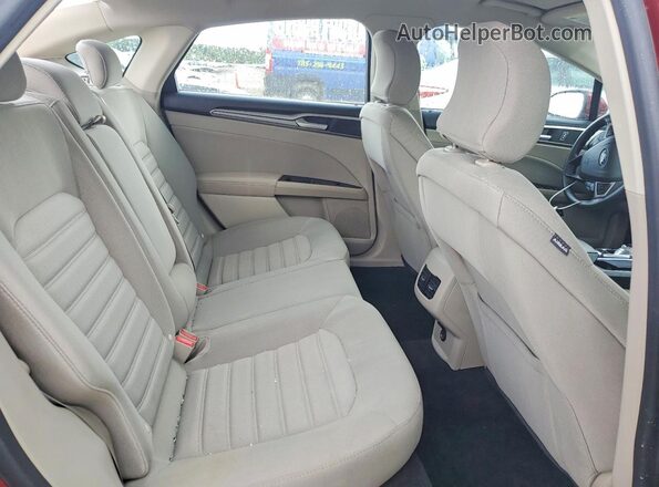 3FA6P0LU1KR154746 2019 FORD FUSION Red Rear seats view
