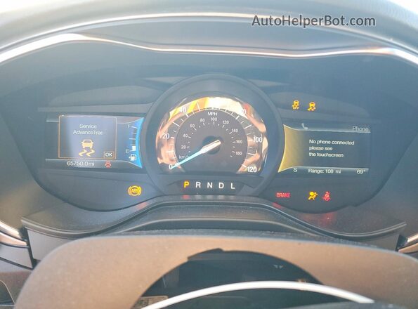 3FA6P0LU1LR142369 2020 FORD FUSION Black Instrument cluster view