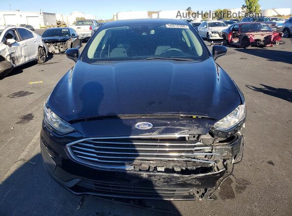 3FA6P0LU1LR142369 2020 FORD FUSION Black Front view