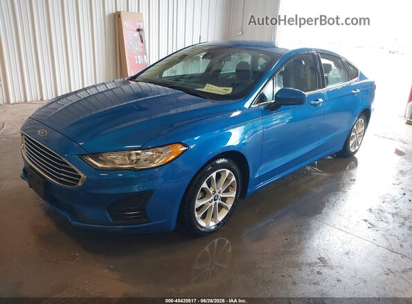 3FA6P0LU1LR200691 2020 FORD FUSION Синий Передняя левая четверть