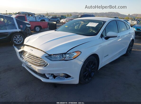 3FA6P0LU2HR233349 2017 FORD FUSION HYBRID White Vista tres cuartos delantera izquierda