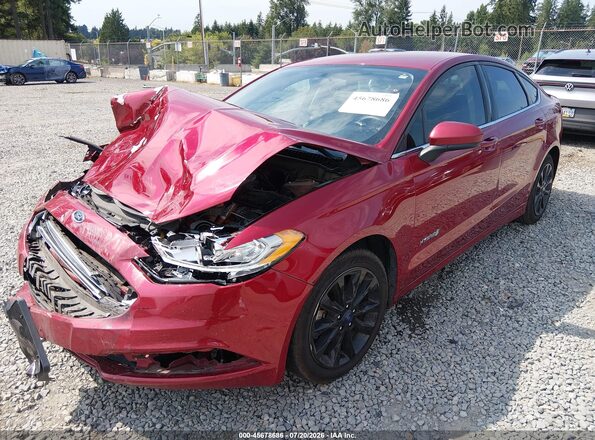 3FA6P0LU2HR326968 2017 FORD FUSION HYBRID Красный Передняя левая четверть