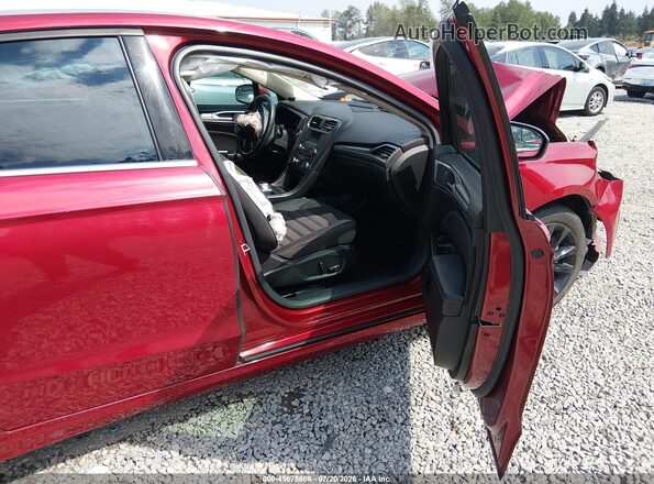 3FA6P0LU2HR326968 2017 FORD FUSION HYBRID Красный Вид салона спереди