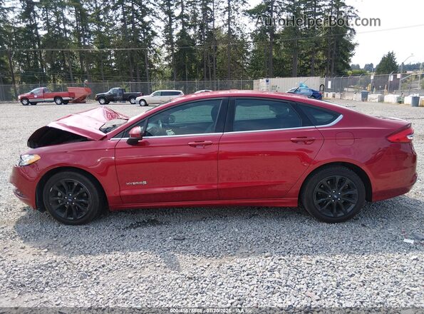 3FA6P0LU2HR326968 2017 FORD FUSION HYBRID Красный Панорамный вид салона 360°