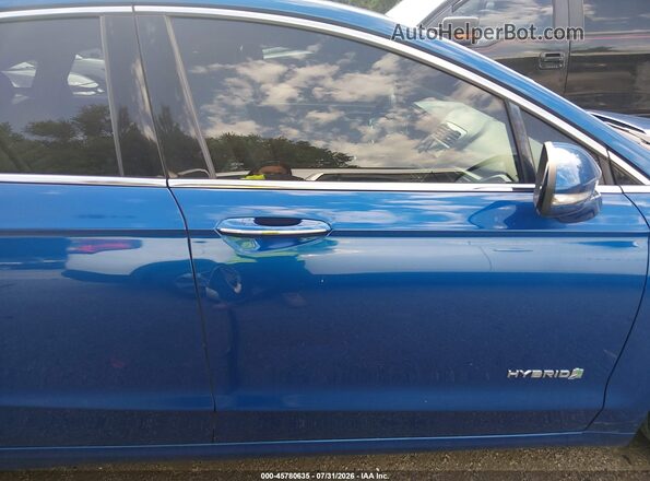 3FA6P0LU2JR140420 2018 FORD FUSION HYBRID Blue Vista frontal
