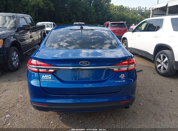 3FA6P0LU2JR140420 2018 FORD FUSION HYBRID Blue 