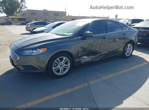 3FA6P0LU2JR196874 2018 FORD FUSION HYBRID Gray Przód lewy