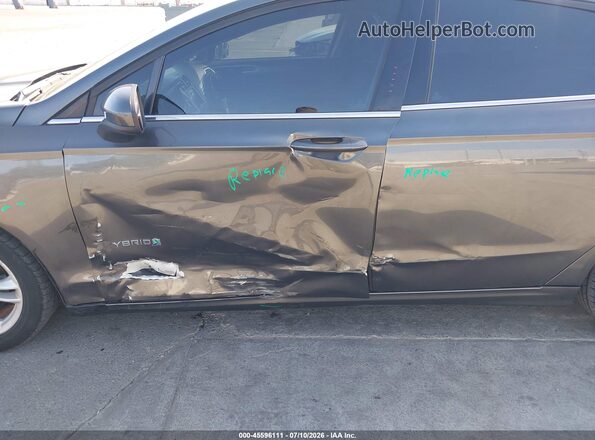 3FA6P0LU2JR196874 2018 FORD FUSION HYBRID Gray Widok z przodu