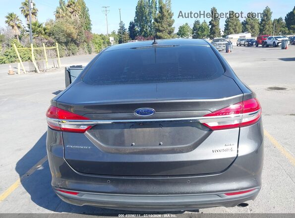 3FA6P0LU2JR196874 2018 FORD FUSION HYBRID Gray 