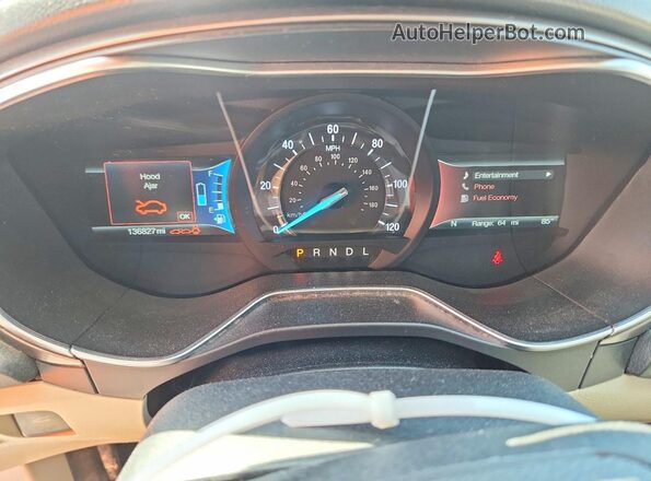 3FA6P0LU2JR235110 2018 FORD FUSION White Вид щитка приладів